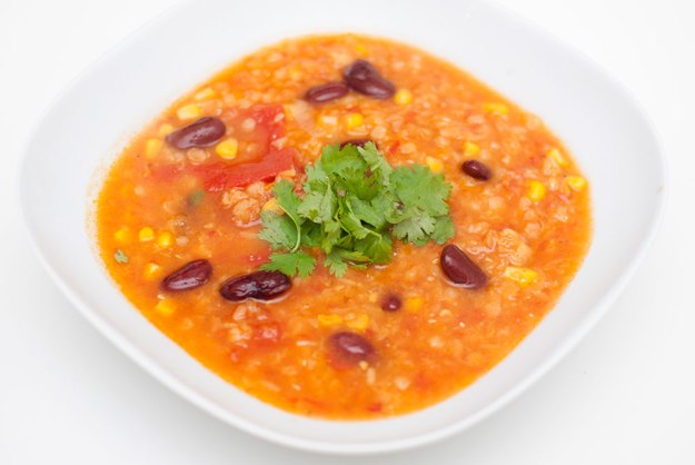 MAISSUPPE: Mettende og kjempegod suppe med smak av Mexico. 