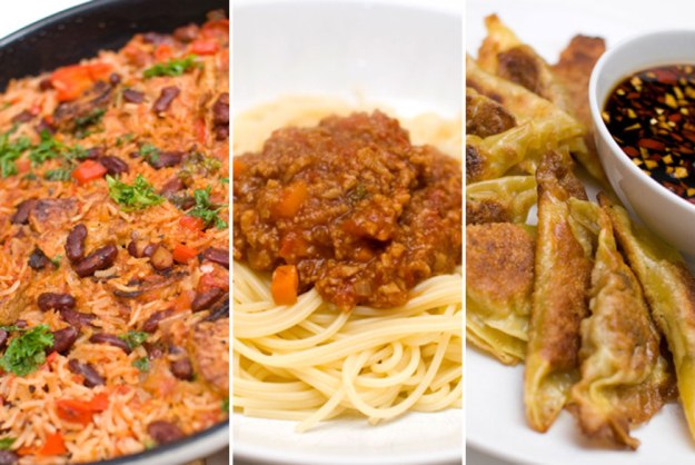 UKEMENY: Hva med jambalaya, spagetti bolognese og dumplings til middag i uken som kommer? 